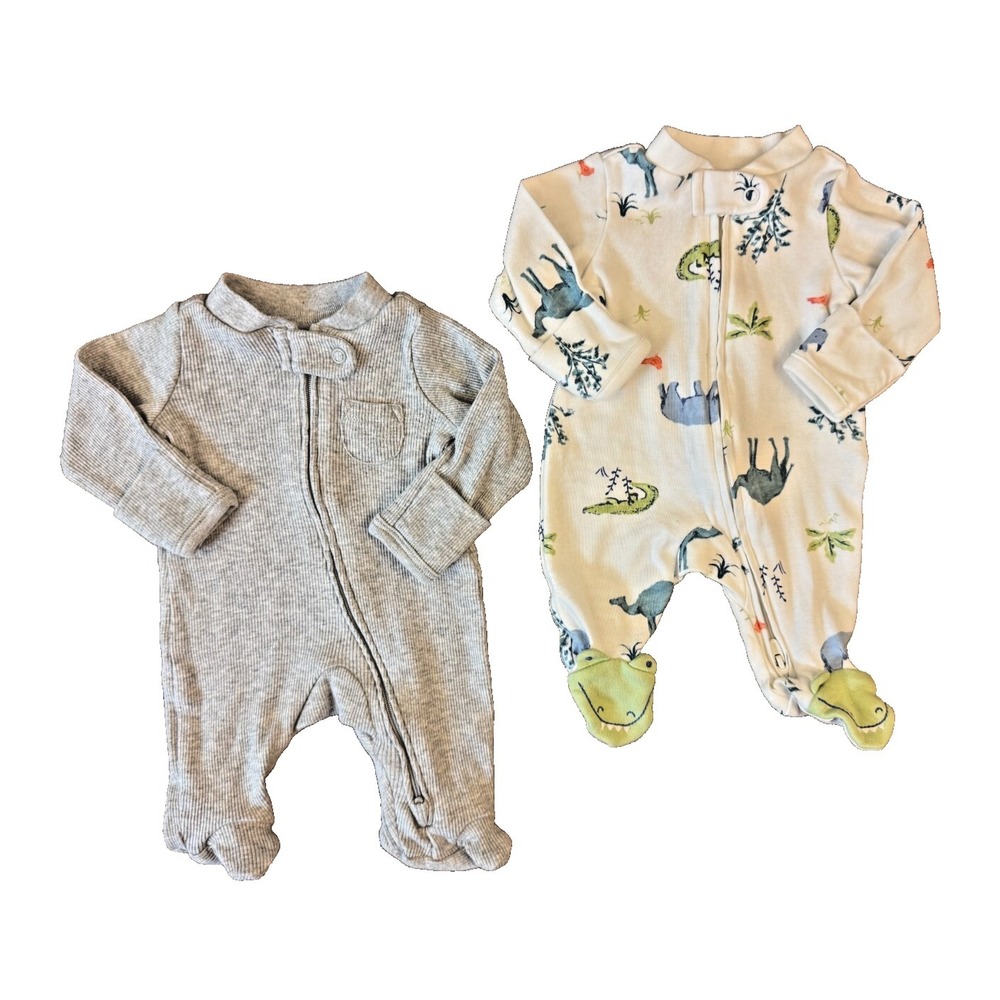 Carters Baby Boy Preemie Lot Sleepers Rompers Outfits Clothes Reborn Alligator‎